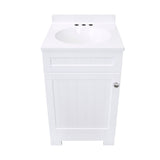 Style Selections Ellenbee 18-in White Single Sink Bathroom Vanity with White Cultured Marble Top
