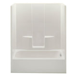 Everyday 60 in. x 34.5 in. x 76.5 in. 1-Piece Bath and Shower Kit with Right Drain in White