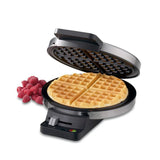 Single Waffle Stainless Steel American Waffle Maker with Recipe Book