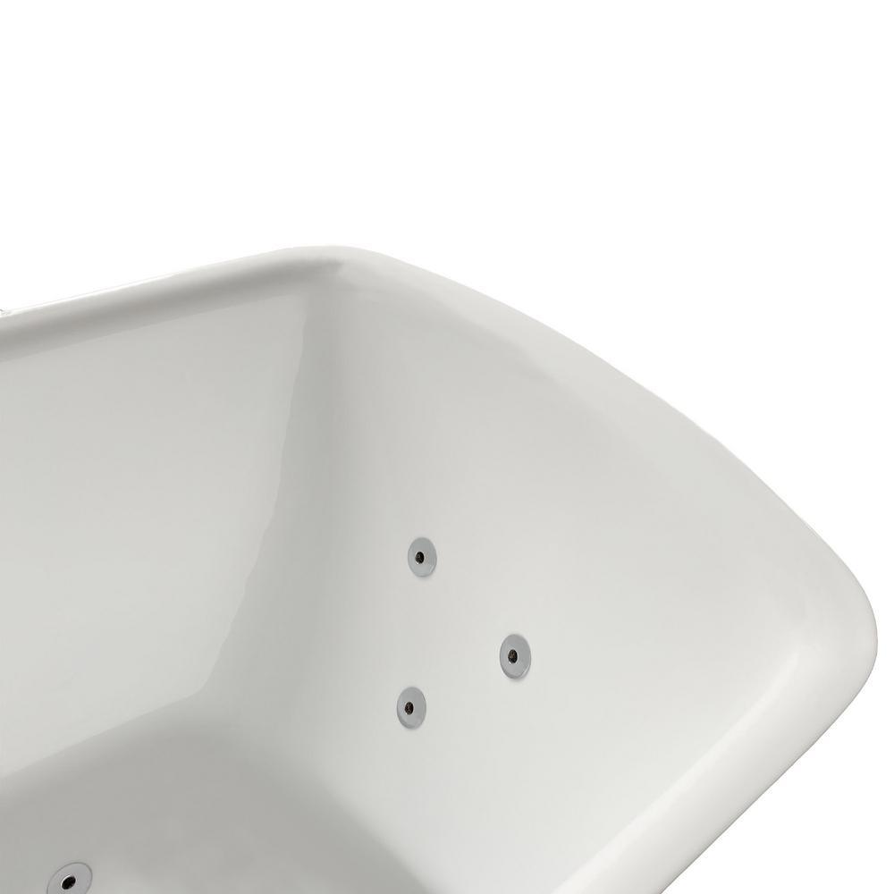 Bianca 68 in. Acrylic Flatbottom Whirlpool Bathtub in White - Super Arbor
