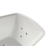 Bianca 68 in. Acrylic Flatbottom Whirlpool Bathtub in White - Super Arbor
