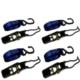 10 ft. x 1 in. 1500 lbs. Ratchet Tie Down Strap (4-Pack) - Super Arbor