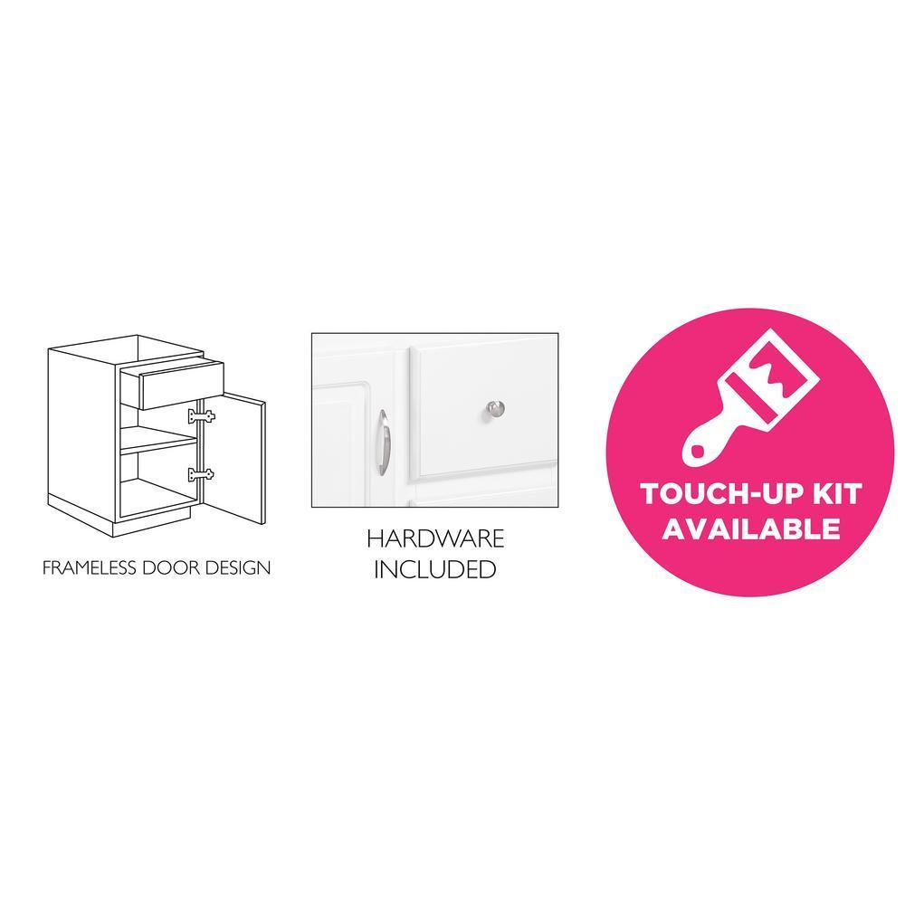 Wyndham 30 in. W x 18 in. D Unassembled Bath Vanity Cabinet Only in White Semi-Gloss