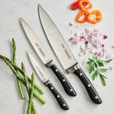 3-Piece High-Carbon Steel Knife Set with 4 in. Paring Knife, 6 in. Utility Knife and 8 in. Chef's Knife