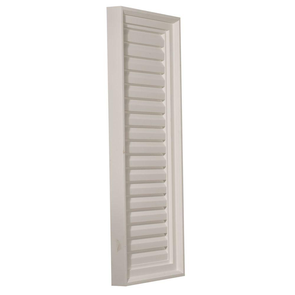 16 in. x 36 in. Rectangular Primed Polyurethane Paintable Gable Louver Vent - Super Arbor