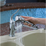 Coralais Single-Handle Pull-Out Sprayer Kitchen Faucet With MasterClean Sprayface In Polished Chrome - Super Arbor