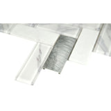 MSI Bytle Bianco Herringbone 12 in. x 12 in. x 6 mm Textured Multi-Surface Mesh-Mounted Mosaic Tile ( 15 sq. ft. / case )