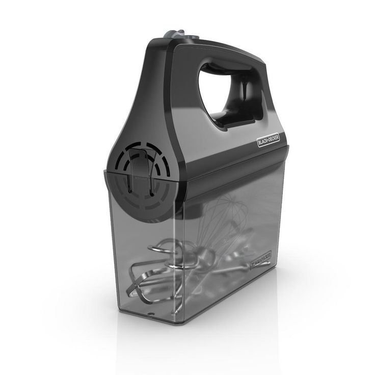 5-Speed Black Hand Mixer with Turbo Boost