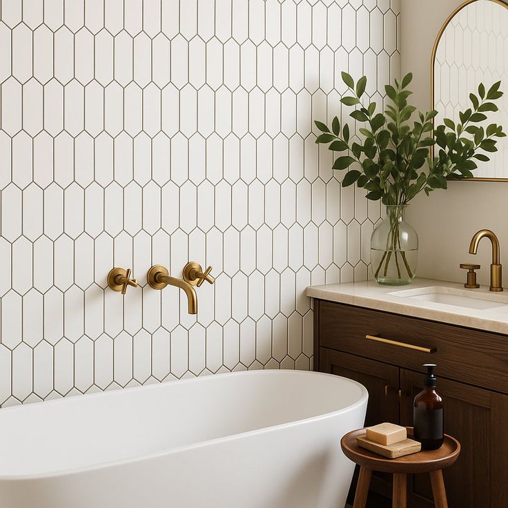 Adessi White Picket Ceramic Tile - 4 x 12 Matte Finish