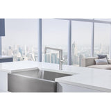 BLANCO Panera Stainless Steel 1-Handle Deck-Mount Pull-Out Handle Kitchen Faucet