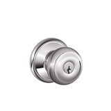 Georgian Bright Brass Keyed Entry Door Knob - Super Arbor