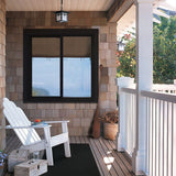 JELD-WEN FiniShield V-4500 59-1/2-in x 47-1/2-in x 3-in Jamb Left-operable Vinyl Black Sliding Window Full Screen Included