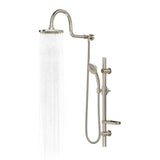 AquaRain 3-Spray Retrofit Shower System with Handshower & Showerhead Combo & Wall Bar Shower Kit in Brushed Nickel