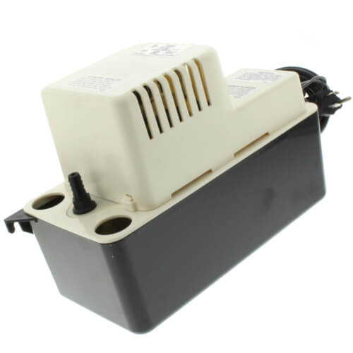 Little Giant 554405 condensate pump - front view (Flow at 1 FT Head: 65 GPH; Horse Power: 1/50)