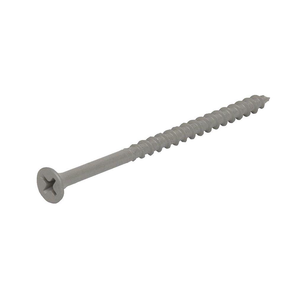#7 x 2 in. Phillips Bugle-Head Coarse Thread Sharp Point Polymer Coated Exterior Screws (1 lb./Pack)