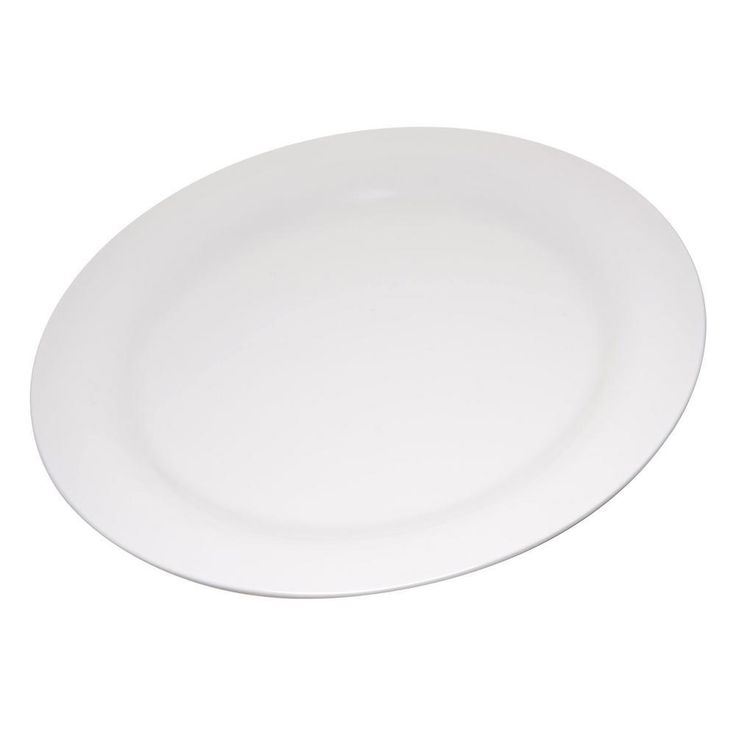 Durus 9 in. White Melamine Narrow Rim Dinner Plate (24-Pack)