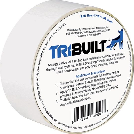 TRI-BUILT Sheathing Tape, 1-7/8 in. x 165 ft (3 mil)