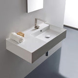 Nameeks Teorema Wall Mounted Bathroom Sink in White