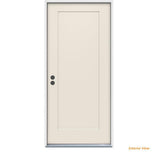 32 in. x 80 in. 1-Panel Craftsman Primed Steel Prehung Left-Hand Inswing Front Door - Super Arbor