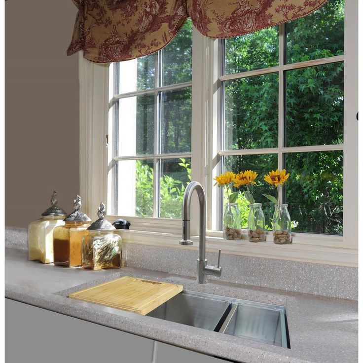Dual Mount Stainless Steel 33 in. 4-Hole Single Bowl Kitchen Sink in Satin