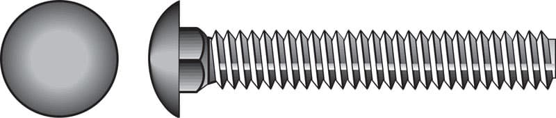 Hillman 1/2 in. x 5 in. Hot-Dipped Galvanized Steel Carriage Bolts, Coarse Thread, 25-Pack