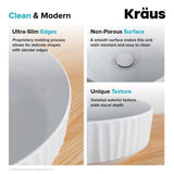 Viva 15-3/4 in. Round Porcelain Ceramic Vessel Sink in White - Super Arbor