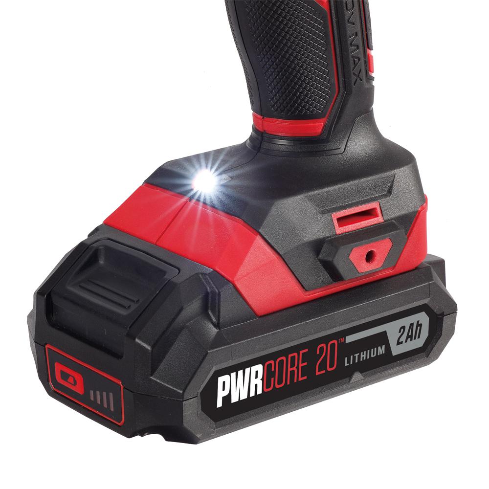 PWRCORE 20-Volt Lithium-Ion Cordless 1/4 in. Hex Impact Driver Kit - Super Arbor
