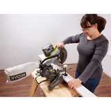 RYOBI ONE+ 18V Cordless 7-1/4 in. Miter Saw Kit with (2) 3.0Ah ONE+ 18V LITHIUM+ HP Batteries and Dual Chemistry Charger