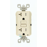 20 Amp 125-Volt Duplex Self-Test Tamper Resistant/Weather Resistant GFCI Outlet, White - Super Arbor