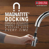 Delta Leland 1-Handle Deck Mount Pull-Down Handle/Lever Residential Kitchen Faucet (Deck Plate Included)