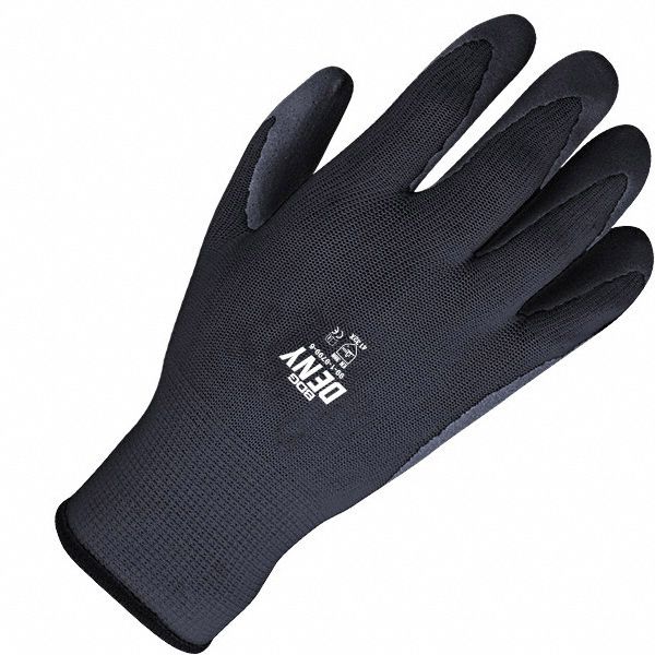 BDG Deny Series Black Foam Nitrile Coated Gloves, Size M