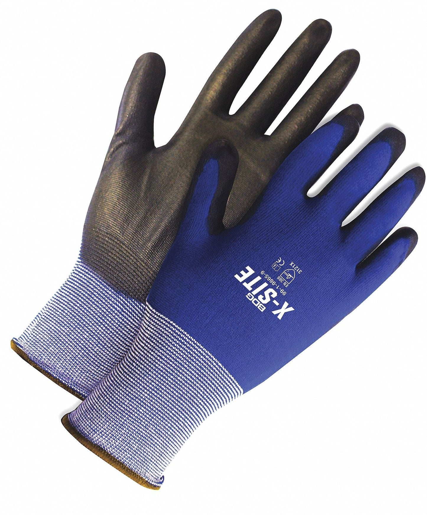 BDG X-Site Coated Gloves 2XL - Smooth, Polyurethane Palm Dipped Nylon Knit
