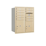 3700 Horizontal Series 9-Compartment with 2-Parcel Locker Recessed Mount Mailbox - Super Arbor