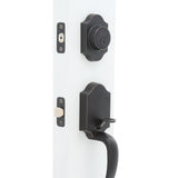 Sussex Oil-Rubbed Bronze Door Handleset with Springdale Lever Interior and Single Cylinder Deadbolt - Super Arbor
