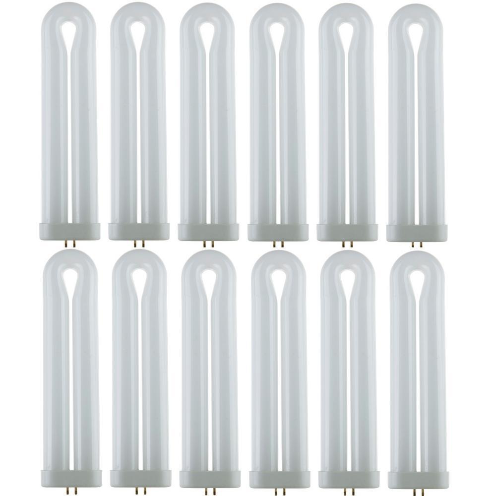 12 in. 40-Watt T10 U-Bent Ful Fluorescent Tube CFL Light Bulb Black Light (12-Pack) - Super Arbor
