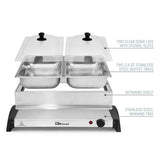 2.5 Qt. Stainless Steel Buffet Server with 2-Crocks
