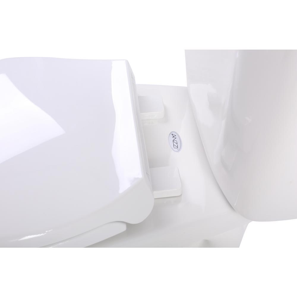 Author 2-piece 1.28 GPF Single Flush Elongated Toilet in White - Super Arbor
