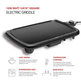 Nonstick Electric Skillet, Cool-TouchElectric, 1200-Watts, (Black)