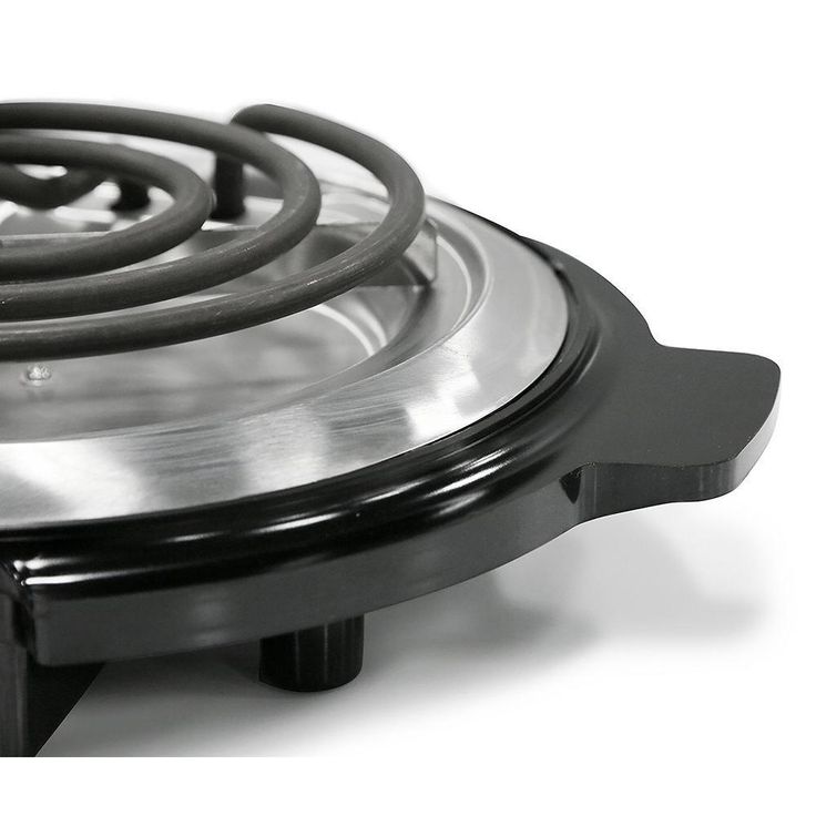 Cuisine Single Burner 9 in. Black Hot Plate with Temperature Control
