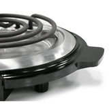 Cuisine Single Burner 9 in. Black Hot Plate with Temperature Control