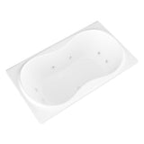Star 6 ft. Rectangular Drop-in Whirlpool Bathtub in White - Super Arbor