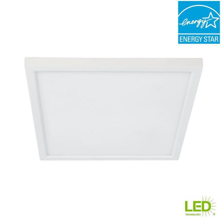 5 or 6 in. J-Box 12 in. W Dimmable White Integrated LED Square Flat Panel Ceiling FlushMount Color Changing CCT (4-Pack)