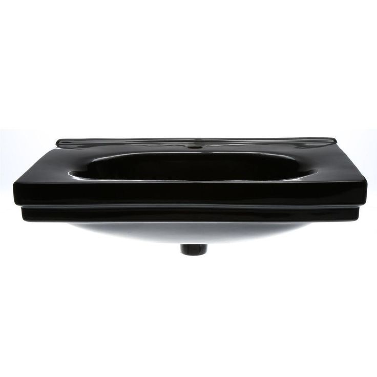 Foremost Structure Suite 20-5/80 in. Pedestal Sink Basin in Black