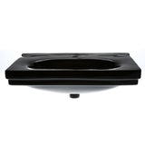 Foremost Structure Suite 20-5/80 in. Pedestal Sink Basin in Black