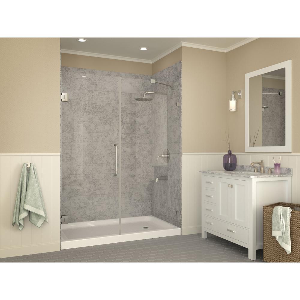 Tier 36 in. x 60 in. Single Threshold Shower Base in White - Super Arbor