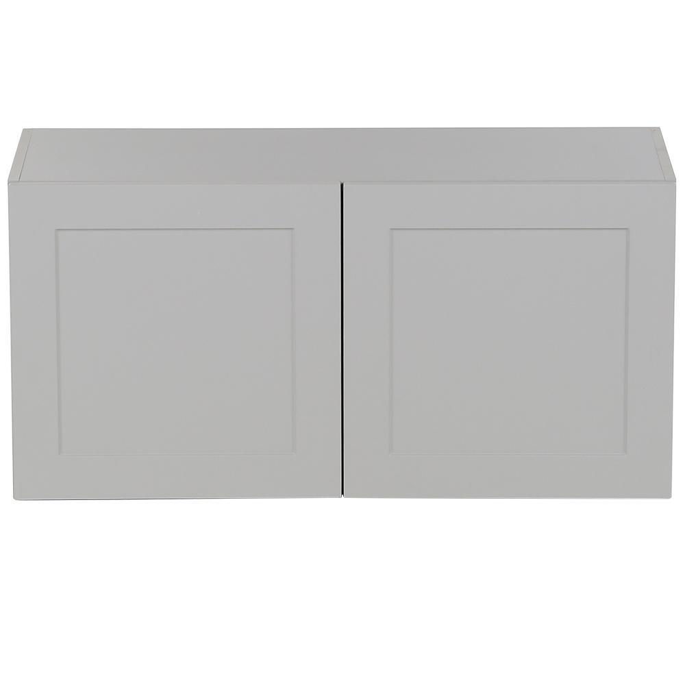 Cambridge Shaker Assembled 30x42x12.5 in. Wall Cabinet with 2 Soft Close Doors in White - Super Arbor