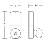 Satin Nickle Single-Cylinder Electronic Door Knob with Keyless Back-Lit Keypad Entry - Super Arbor