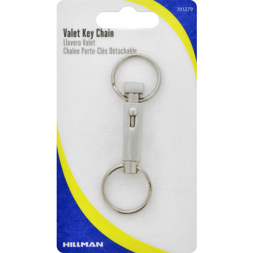 Hillman Metal/Plastic Assorted Valet Key Chain