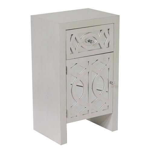 HomeRoots Shelly 18-in W x 30.5-in H x 13-in D White Door and Drawer Base Semi-Custom Cabinet