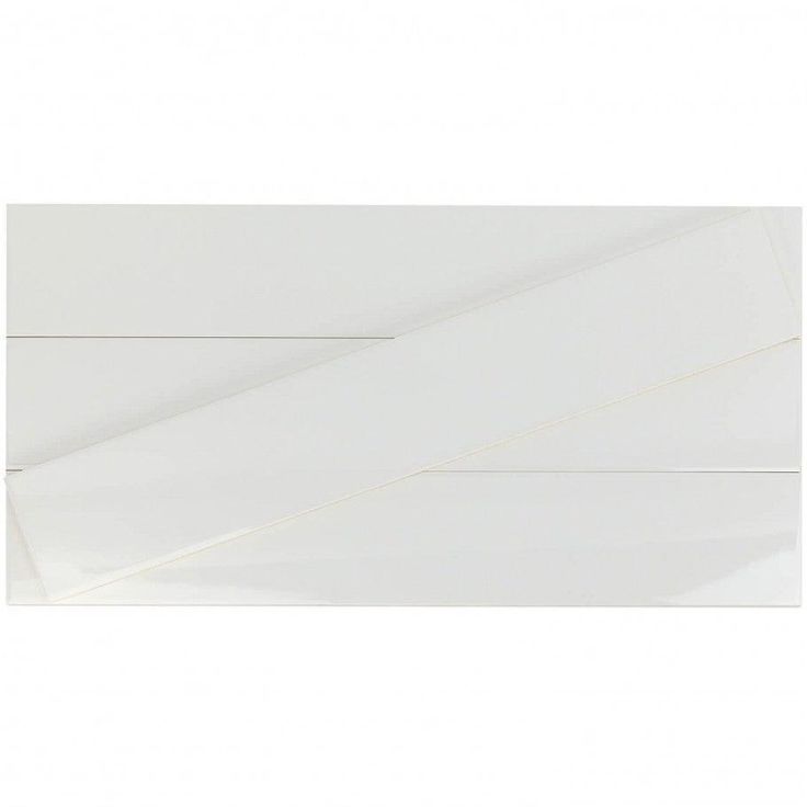 Bond Tile Sheffield White 4 in. x 24 in. Polished Ceramic Wall Tile (8 Pieces 5.16 Sq. Ft. / Box)